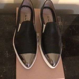 Miu Miu Nappa Cap Toe Sneakers🖤